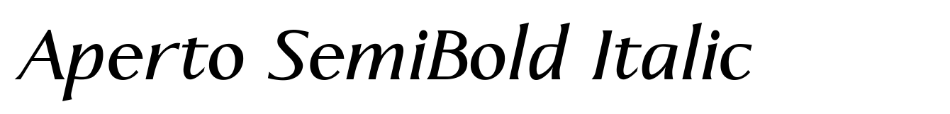Aperto SemiBold Italic
